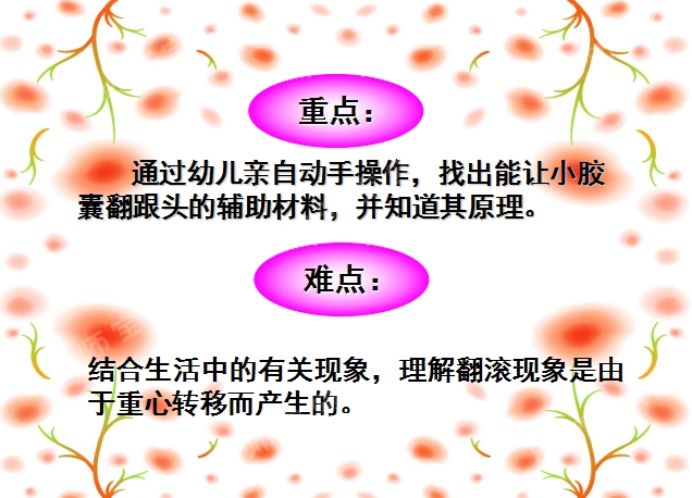 说课稿案例 | 大班探究活动——会翻跟头的小胶囊-幼师课件网第3张图片
