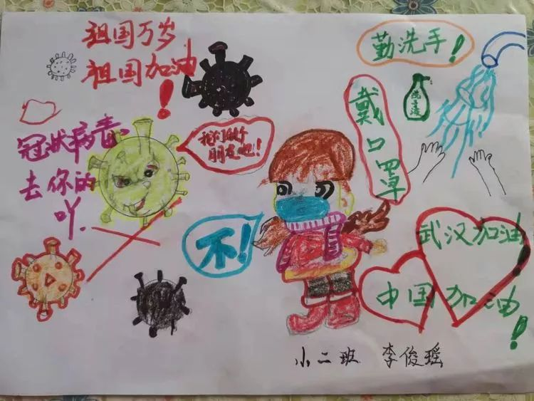 大班艺术领域美术活动 |《防疫海报我来画》防疫面前，人人有责-幼师课件网第11张图片