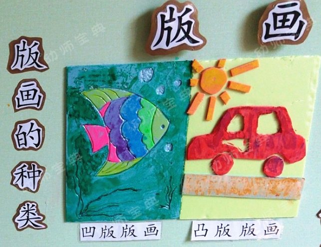 神秘的版画 | 大中小班如何画好版画？美工区如何布置？-幼师课件网第19张图片