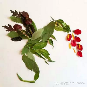 自然物拼贴画 | 春天的花与树叶，换个花样玩玩！-幼师课件网第10张图片