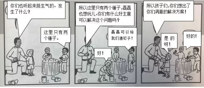 师幼互动 | 3幅漫画带你学习高瞻冲突解决6步法-幼师课件网第10张图片