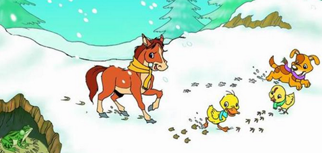 中班语言活动 | 雪地里的小画家-幼师课件网第3张图片