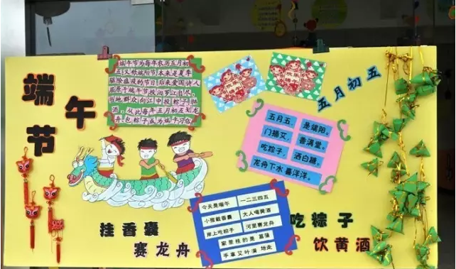 端午节环创 | 精选主题墙、吊饰、走廊墙面布置-幼师课件网第1张图片