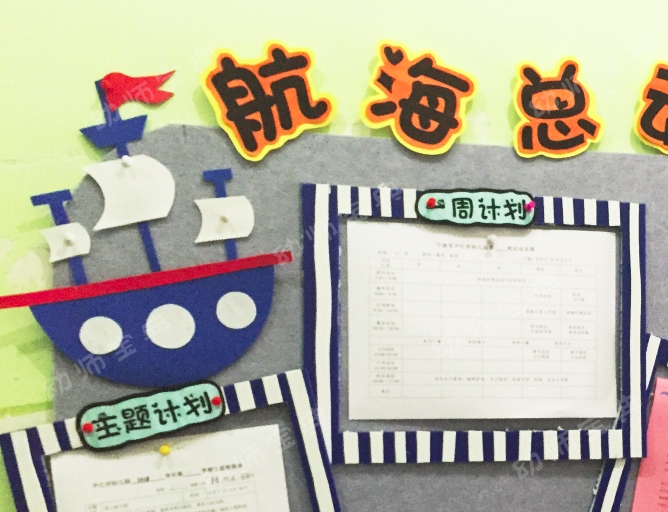 小班全屋环创 | 太美了，海军风主题环创能做的如此精致！-幼师课件网第5张图片