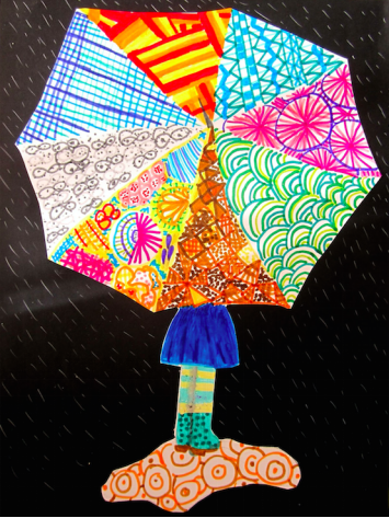 绘画 | 最美的是下雨天，和你打过的伞-幼师课件网第18张图片