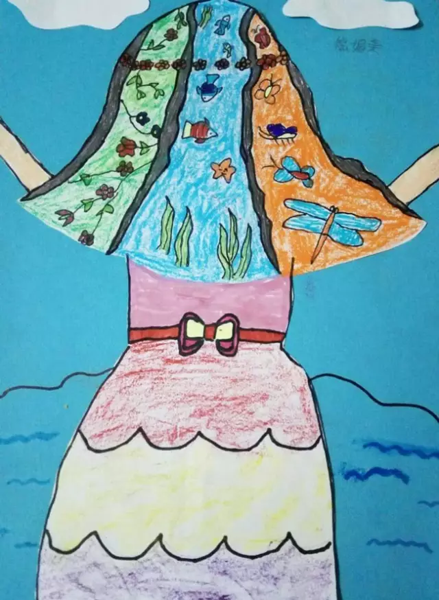 绘画 | 三八节、母亲节就该画画妈妈的头发-幼师课件网第13张图片
