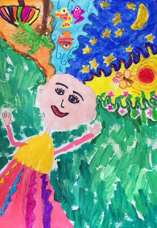 绘画 | 三八节、母亲节就该画画妈妈的头发-幼师课件网第10张图片