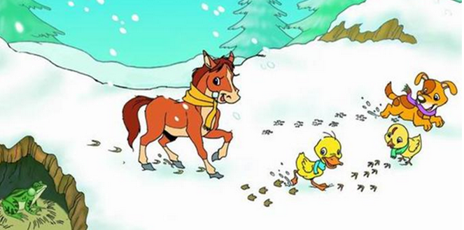 中班语言活动 | 雪地里的小画家-幼师课件网第6张图片