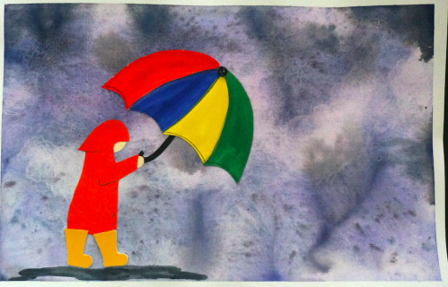 绘画 | 最美的是下雨天，和你打过的伞-幼师课件网第29张图片