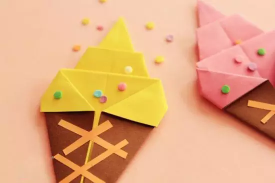 手工 | 夏天就该玩这些折纸~三款冰淇淋任你挑选-幼师课件网第21张图片